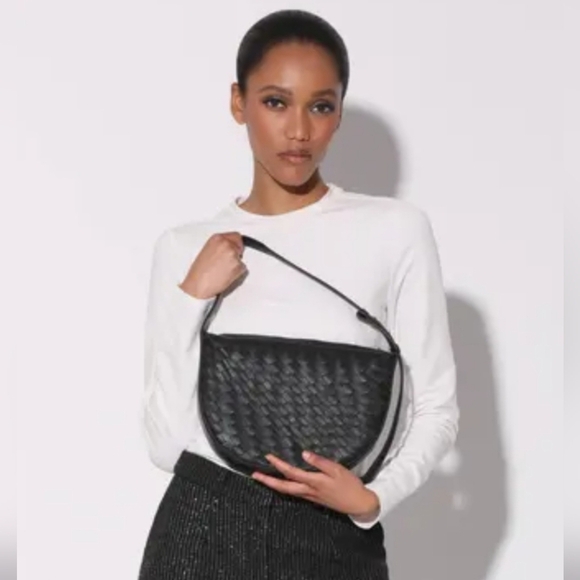 Walter Baker Blake Woven Geuine Leather Shoulder Bag Nwt - Picture 2 of 9
